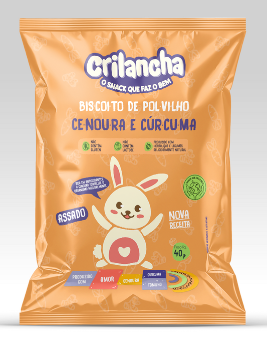Biscoito de polvilho - Cenoura e cúrcuma 40g